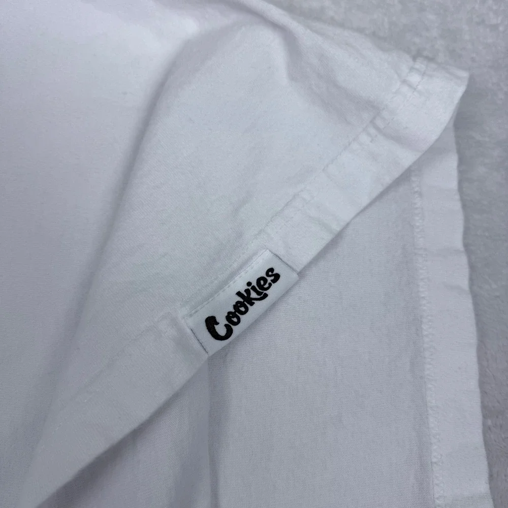 Cookies SF Mens White Graphic Logo T-Shirt Size M Short Sleeve Cotton‎ Tee